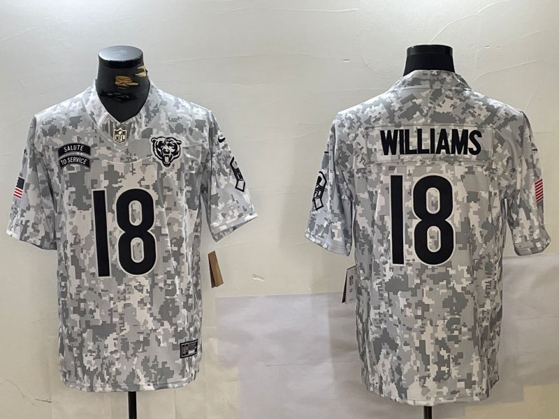 Men Chicago Bears #18 Williams Nike Arctic Camo 2024 Salute to Service Limited NFL Jersey->indianapolis colts->NFL Jersey